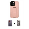 MARSİLYAN™- iPhone 12 Pro Max Kılıf Çekirdek Yansıma - Siyah Bilvis Hayalet Cam Ekran Koruyucu + Neon Fosforlu Kamera Lens - TU