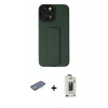 MARSİLYAN™- iPhone 12 Pro Max Kılıf Çekirdek Yansıma - Siyah Bilvis Hayalet Cam Ekran Koruyucu + Renkli Kamera Lens Koruma Cam - YL