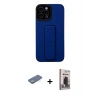 MARSİLYAN™- iPhone 12 Pro Max Kılıf Çekirdek Yansıma - Siyah Bilvis Hayalet Cam Ekran Koruyucu + Renkli Kamera Lens Koruma Cam - YL