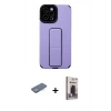 MARSİLYAN™- iPhone 12 Pro Max Kılıf Çekirdek Yansıma - Siyah Bilvis Hayalet Cam Ekran Koruyucu + Renkli Kamera Lens Koruma Cam - YL