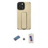 MARSİLYAN™- iPhone 12 Pro Max Kılıf Çekirdek Yansıma - Siyah Joko 5D Cam + Shine Kamera Lens Koruma Cam - GD