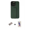 MARSİLYAN™- iPhone 12 Pro Max Kılıf Çekirdek Yansıma - Siyah Joko 5D Cam + Shine Kamera Lens Koruma Cam - SABE