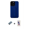 MARSİLYAN™- iPhone 12 Pro Max Kılıf Çekirdek Yansıma - Siyah Joko 5D Cam + Siyah Shine Kamera Lens Koruma Cam