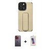 MARSİLYAN™- iPhone 12 Pro Max Kılıf Çekirdek Yansıma - Siyah Joko 5D Cam + Neon Fosforlu Kamera Lens - TU