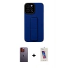 MARSİLYAN™- iPhone 12 Pro Max Kılıf Çekirdek Yansıma - Siyah Joko 5D Cam + Neon Fosforlu Kamera Lens - TU