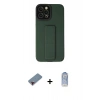 MARSİLYAN™- iPhone 12 Pro Max Kılıf Çekirdek Yansıma - Siyah Joko Magic 5D Cam + Kırmızı Metal Kamera Lens Koruma Cam