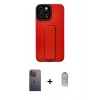 MARSİLYAN™- iPhone 12 Pro Max Kılıf Çekirdek Yansıma - Siyah Joko Magic 5D Cam + Neon Fosforlu Kamera Lens - SI