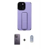 MARSİLYAN™- iPhone 12 Pro Max Kılıf Çekirdek Yansıma - Siyah Joko Magic 5D Cam + Neon Fosforlu Kamera Lens - BZ