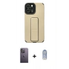 MARSİLYAN™- iPhone 12 Pro Max Kılıf Çekirdek Yansıma - Siyah Joko Magic 5D Cam + Neon Fosforlu Kamera Lens - BZ