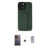 MARSİLYAN™- iPhone 12 Pro Max Kılıf Çekirdek Yansıma - Siyah Joko Magic 5D Cam + Neon Fosforlu Kamera Lens - SI