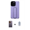 MARSİLYAN™- iPhone 12 Pro Max Kılıf Çekirdek Yansıma - Siyah Joko Magic 5D Cam + Neon Fosforlu Kamera Lens - SI