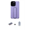 MARSİLYAN™- iPhone 12 Pro Max Kılıf Çekirdek Yansıma - Siyah Joko Magic 5D Cam + Turuncu Renkli Kamera Lens Koruma Cam