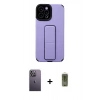 MARSİLYAN™- iPhone 12 Pro Max Kılıf Çekirdek Yansıma - Siyah Joko Magic 5D Hayalet Cam + Beyaz Neon Fosforlu Kamera Lens