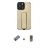 MARSİLYAN™- iPhone 12 Pro Max Kılıf Çekirdek Yansıma - Siyah Joko Magic 5D Hayalet Cam + Metal Kamera Lens Koruma Cam - KI