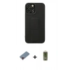 MARSİLYAN™- iPhone 12 Pro Max Kılıf Çekirdek Yansıma - Siyah Joko Magic 5D Hayalet Cam + Metal Kamera Lens Koruma Cam - KI