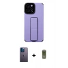 MARSİLYAN™- iPhone 12 Pro Max Kılıf Çekirdek Yansıma - Siyah Joko Magic 5D Hayalet Cam + Neon Fosforlu Kamera Lens - MI