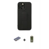 MARSİLYAN™- iPhone 12 Pro Max Kılıf Çekirdek Yansıma - Siyah Joko Magic 5D Hayalet Cam + Renkli Kamera Lens Koruma Cam - SI