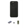 MARSİLYAN™- iPhone 12 Pro Max Kılıf Çekirdek Yansıma - Siyah Joko Magic 5D Hayalet Cam + Renkli Kamera Lens Koruma Cam - TU