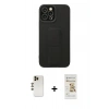 MARSİLYAN™- iPhone 12 Pro Max Kılıf Çekirdek Yansıma - Siyah Mat Seramik Nano Ekran Koruyucu + Shine Kamera Lens - GD