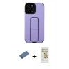 MARSİLYAN™- iPhone 12 Pro Max Kılıf Çekirdek Yansıma - Siyah Mat Seramik Nano Ekran Koruyucu + Shine Kamera Lens Koruma Cam - GD