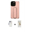 MARSİLYAN™- iPhone 12 Pro Max Kılıf Çekirdek Yansıma - Siyah Mat Seramik Nano Ekran Koruyucu + Lacivert Shine Kamera Lens