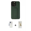 MARSİLYAN™- iPhone 12 Pro Max Kılıf Çekirdek Yansıma - Siyah Mat Seramik Nano Ekran Koruyucu + Lacivert Shine Kamera Lens