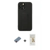 MARSİLYAN™- iPhone 12 Pro Max Kılıf Çekirdek Yansıma - Siyah Mat Seramik Nano Ekran Koruyucu + Metal Kamera Lens Koruma Cam - KI