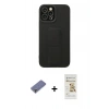 MARSİLYAN™- iPhone 12 Pro Max Kılıf Çekirdek Yansıma - Siyah Mat Seramik Nano Ekran Koruyucu + Metal Kamera Lens Koruma Cam - GD