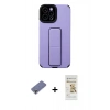 MARSİLYAN™- iPhone 12 Pro Max Kılıf Çekirdek Yansıma - Siyah Mat Seramik Nano Ekran Koruyucu + Metal Kamera Lens Koruma Cam - GD