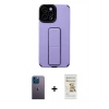 MARSİLYAN™- iPhone 12 Pro Max Kılıf Çekirdek Yansıma - Siyah Mat Seramik Nano Ekran Koruyucu + Neon Fosforlu Kamera Lens - MI
