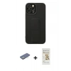 MARSİLYAN™- iPhone 12 Pro Max Kılıf Çekirdek Yansıma - Siyah Mat Seramik Nano Ekran Koruyucu + Renkli Kamera Lens Koruma Cam - YL
