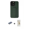 MARSİLYAN™- iPhone 12 Pro Max Kılıf Çekirdek Yansıma - Siyah Mat Seramik Nano Ekran Koruyucu + Renkli Kamera Lens Koruma Cam - YL