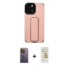 MARSİLYAN™- iPhone 12 Pro Max Kılıf Çekirdek Yansıma - Siyah Mat Seramik Nano Ekran Koruyucu + Neon Fosforlu Kamera Lens - SI