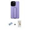 MARSİLYAN™- iPhone 12 Pro Max Kılıf Çekirdek Yansıma - Siyah Mat Seramik Nano Ekran Koruyucu + Shine Kamera Lens Koruma Cam - MI