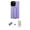 MARSİLYAN™- iPhone 12 Pro Max Kılıf Çekirdek Yansıma - Siyah Mat Seramik Nano Ekran Koruyucu + Shine Kamera Lens Koruma Cam - SH