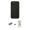 MARSİLYAN™- iPhone 12 Pro Max Kılıf Çekirdek Yansıma - Siyah Mat Seramik Nano Ekran Koruyucu + Renkli Kamera Lens Koruma Cam - TU