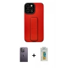 MARSİLYAN™- iPhone 12 Pro Max Kılıf Çekirdek Yansıma - Siyah Polymer Nano Ekran Koruyucu + Neon Fosforlu Kamera Lens - BZ