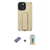 MARSİLYAN™- iPhone 12 Pro Max Kılıf Çekirdek Yansıma - Siyah Polymer Nano Ekran Koruyucu + Metal Kamera Lens Koruma Cam - GD