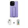 MARSİLYAN™- iPhone 12 Pro Max Kılıf Çekirdek Yansıma - Siyah Polymer Nano Ekran Koruyucu + Shine Kamera Lens - GD