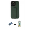 MARSİLYAN™- iPhone 12 Pro Max Kılıf Çekirdek Yansıma - Siyah Polymer Nano Ekran Koruyucu + Gold Shine Kamera Lens Koruma Cam