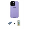 MARSİLYAN™- iPhone 12 Pro Max Kılıf Çekirdek Yansıma - Siyah Polymer Nano Ekran Koruyucu + Gold Shine Kamera Lens Koruma Cam