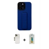 MARSİLYAN™- iPhone 12 Pro Max Kılıf Çekirdek Yansıma - Siyah Polymer Nano Ekran Koruyucu + Shine Kamera Lens - GD