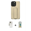 MARSİLYAN™- iPhone 12 Pro Max Kılıf Çekirdek Yansıma - Siyah Polymer Nano Ekran Koruyucu + Shine Kamera Lens - GD