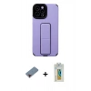MARSİLYAN™- iPhone 12 Pro Max Kılıf Çekirdek Yansıma - Siyah Polymer Nano Ekran Koruyucu + Metal Kamera Lens Koruma Cam - KI