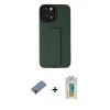 MARSİLYAN™- iPhone 12 Pro Max Kılıf Çekirdek Yansıma - Siyah Polymer Nano Ekran Koruyucu + Metal Kamera Lens Koruma Cam - KI