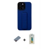 MARSİLYAN™- iPhone 12 Pro Max Kılıf Çekirdek Yansıma - Siyah Polymer Nano Ekran Koruyucu + Metal Kamera Lens Koruma Cam - KI