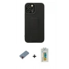 MARSİLYAN™- iPhone 12 Pro Max Kılıf Çekirdek Yansıma - Siyah Polymer Nano Ekran Koruyucu + Metal Kamera Lens Koruma Cam - KI