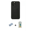 MARSİLYAN™- iPhone 12 Pro Max Kılıf Çekirdek Yansıma - Siyah Polymer Nano Ekran Koruyucu + Shine Kamera Lens Koruma Cam - MI