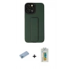 MARSİLYAN™- iPhone 12 Pro Max Kılıf Çekirdek Yansıma - Siyah Polymer Nano Ekran Koruyucu + Shine Kamera Lens Koruma Cam - MI