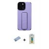 MARSİLYAN™- iPhone 12 Pro Max Kılıf Çekirdek Yansıma - Siyah Polymer Nano Ekran Koruyucu + Shine Kamera Lens Koruma Cam - MI